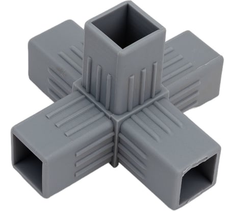 Пластиковый соединитель для трубы ПилотПро 25х25 мм, 5-пал., смежн. 16518