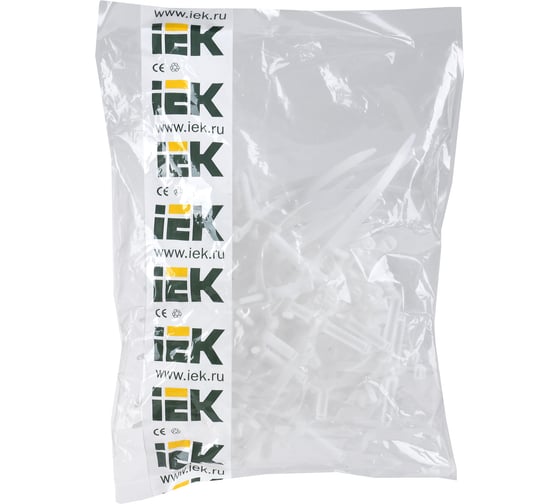 Дюбельный хомут IEK ХД 7х150 белый, 50 шт. UHH80-7-150-50-K01-F
