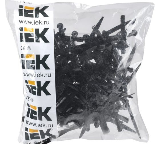 Дюбельный хомут IEK ХД 7х150 черный, 50 шт. UHH80-7-150-50-K02-F