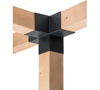 Коннектор для бруса ООО СКП 80x80 мм, крестовина, сталь 2 мм, 1 шт СТ-16Ч