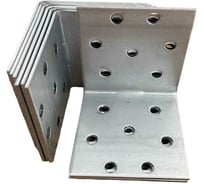 Крепежный равносторонний уголок 23 Болта 100x100x200 ОЦ, 4 шт. кру100100200