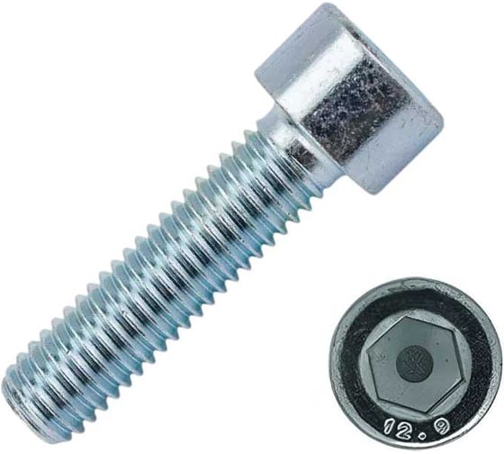 Винт высокопрочный 23 Болта 3x12 мм ОЦ к.п.12.9 DIN912, 10 шт. в129312912оц