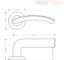 Ручка DL Loft A19R BLACK черная, толщина двери 55-85мм, шток 130мм Doorlock 73229 2