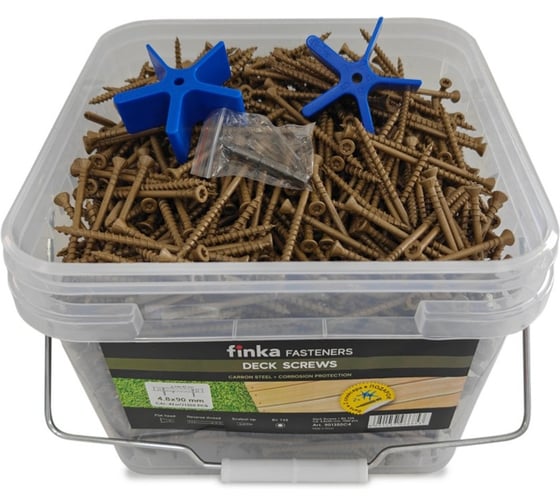 Саморезы Deck Screws C4 4,8x90 mm T25 (1350 шт) Finka 901350C4