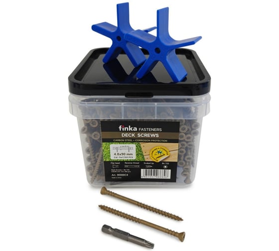 Саморезы Deck Screws C4 4,8x90 mm T25 (300 шт) Finka 90300C4
