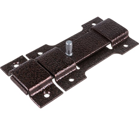 Засов накладной классический медь с плоским ригелем Делга 150 мм Д804