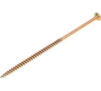 Саморез универсал., КостИнСтрой 5,0x120 потайн. гол., шлиц PZ, острый, желт. цинк (100шт) 16282