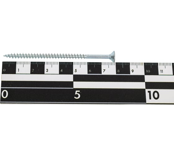 Саморез универсал., КостИнСтрой 4,5x80 потайн. гол., шлиц PZ, острый, белый цинк (150шт) 33297