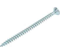 Саморез универсал., КостИнСтрой 4,0x60 потайн. гол., шлиц PZ, острый, белый цинк (300шт) 16189