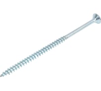 Саморез универсал., КостИнСтрой 5,0x100 потайн. гол., шлиц PZ, острый, белый цинк (100шт) 16277