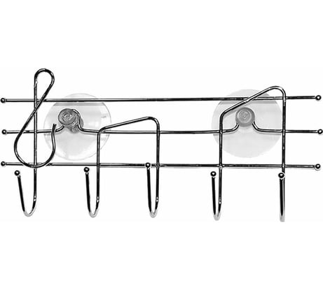 Планка с 5 крючками МУЛЬТИДОМ Ноты на присосках AN52-22