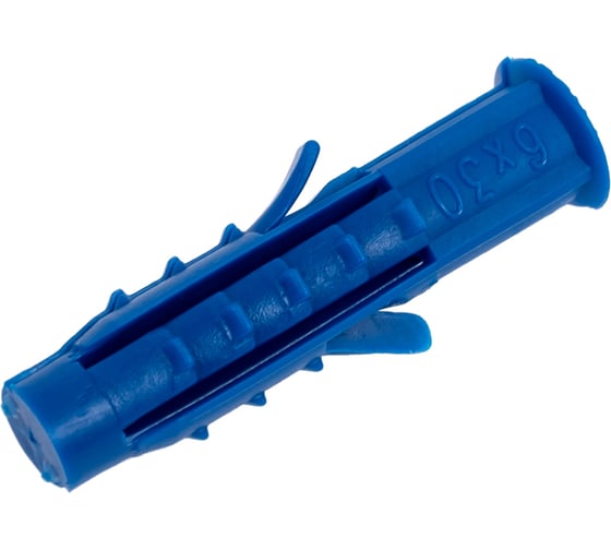 Дюбель четырехраспорный Tech-Krep универсальный, Чапай, 6x30, шипы+усы (полипропилен), 2500 шт. - коробка 154242 1