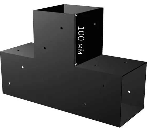 Коннектор под брус 100x100 тройной Т-образный ООО "Феррум-Л" сталь 2мм Ф-КДБ-Т-191