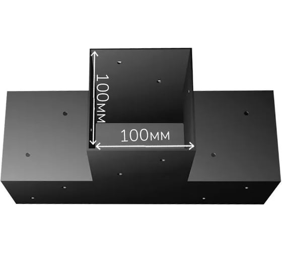 Коннектор под брус 100x100 тройной Т-образный ООО "Феррум-Л" сталь 2мм Ф-КДБ-Т-191
