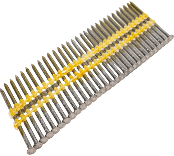 Реечные гвозди Pegas pneumatic 21 градус, кольцевая накатка, 2.8x70 мм, уп. 4500 шт. 1264