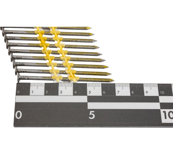 Реечные гвозди Pegas pneumatic 21 градус, кольцевая накатка, 2.8x70 мм, уп. 4500 шт. 1264