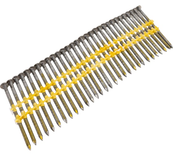 Реечные гвозди Pegas pneumatic 21 градус, кольцевая накатка, 2.8x70 мм, уп. 4500 шт. 1264
