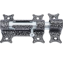 Накладной оригинальный засов с круглым ригелем Делга (серебро; 105 мм) Д774