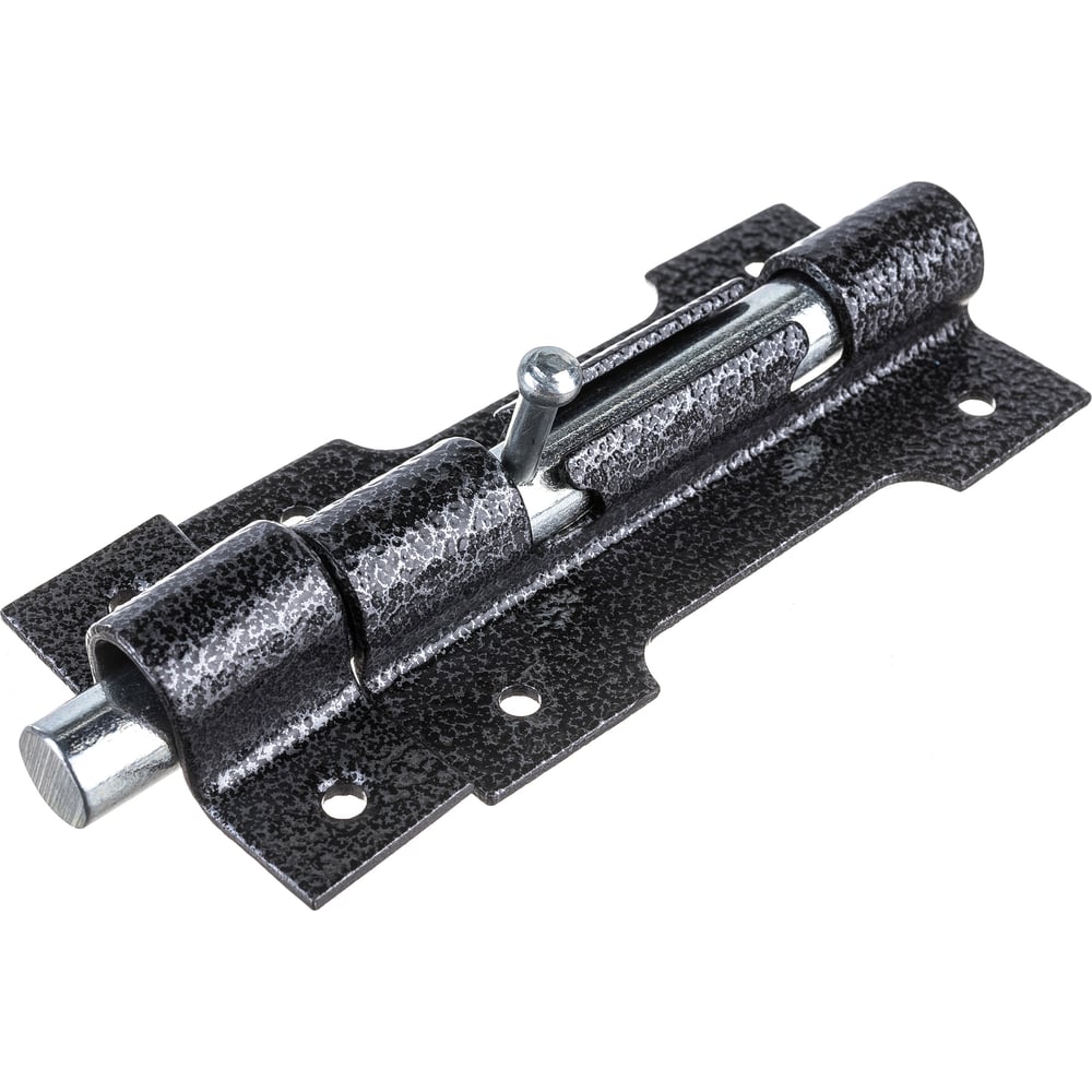 Накладной основной засов с круглым ригелем Делга (серебро; 150 мм) Д808 ...