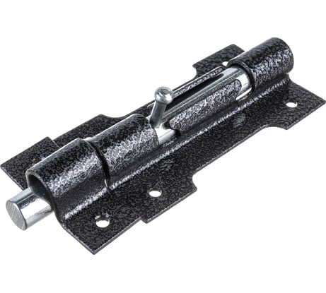 Накладной основной засов с круглым ригелем Делга (серебро; 150 мм) Д808