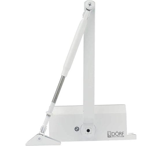 Доводчик DÖRF L-8223 DA до 80 кг, БЕЛЫЙ , (1к-1шт) с ЗАДЕРЖКОЙ ЗАКРЫВАНИЯ до 30 сек L8223_DA_white