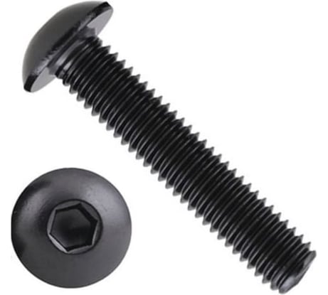 Винт черный 23 Болта, 3x40, ISO 7380, под шестигранник, к.п.10.9, 50 шт. впгвш3407380109ф50