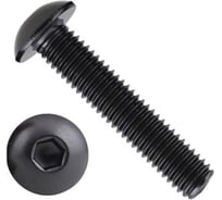 Винт черный 23 Болта, 4x10, ISO 7380, под шестигранник, к.п.10.9, 500 шт. 00-00004435ф500