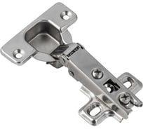 Петля мебельная Левша Ø35, 110, для накладных дверей, в сборе с пластиной под шуруп, Н=0, 400 шт У8-361400