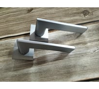 Дверные ручки Rucetti RAP 30 SLIM-S SC + Завертка сантехническая RAP WC SLIM-S SC, цвет - матовый хром 9016083