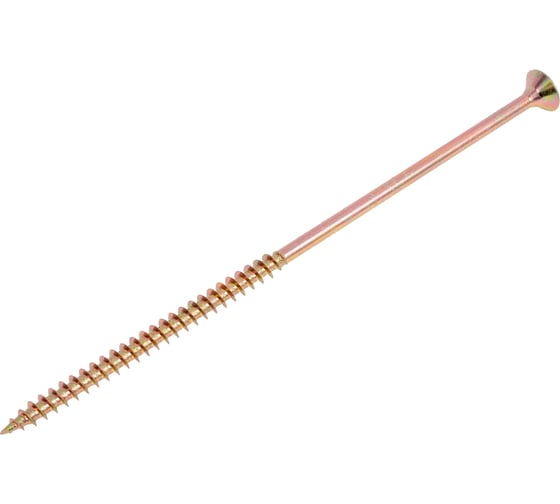 Саморез универсальный ЦММ желтый цинк, Pz, 6,0x160, 100 шт 0Т-00009259 1