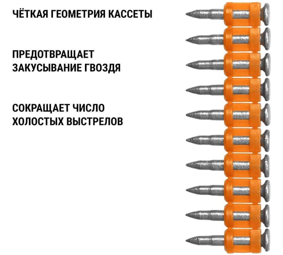 Гвозди по бетону для монтажного пистолета TDM ELECTRIC 3x19 мм, тип CN, Bullet type, MG, 1000 штук, Алмаз SQ1027-0511