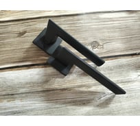 Набор-комплект: дверные ручки MORELLI MH-51-S6 BL + Завертка сантехническая MH-WC-S6 BL, цвет черный 9016086