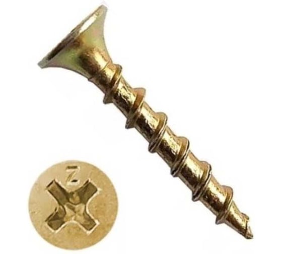 Саморез по дереву ЦММ желтый цинк, PH2, 4,8x120 мм, 1 кг. 0Т-00015187 1