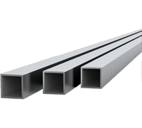 Труба квадратная алюминиевая ДИАЛ 2000x50x50x1,5 мм, 3 штуки в комплекте 4687206761230