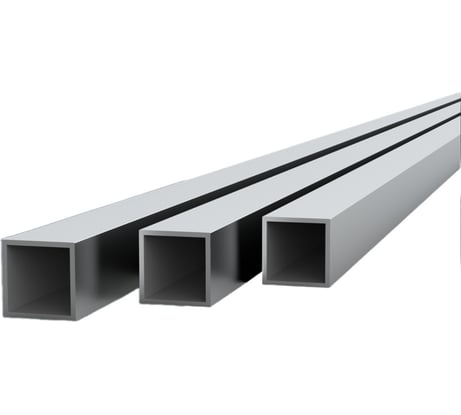 Труба квадратная алюминиевая ДИАЛ 2000x50x50x2 мм, 3 штуки в комплекте 4687206761254