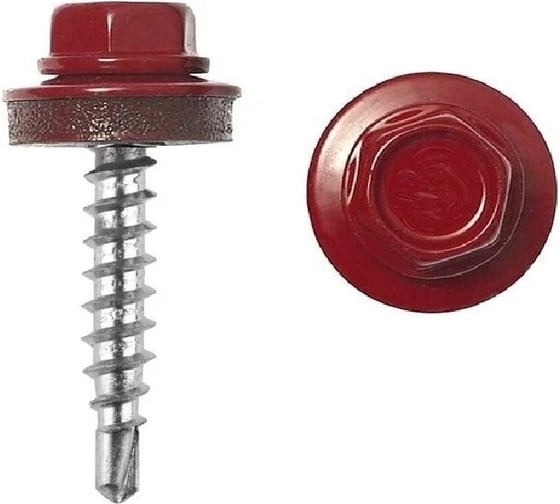 Саморез кровельный по металлу ЦММ ПРЕМИУМ 5.5x25, RAL 3005, 250 шт 0Т-00016759 1