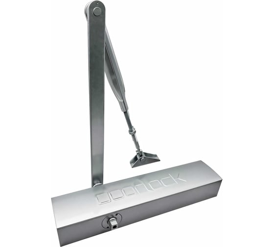 Доводчик Doorlock DL400 BC DA EN3-7 серебристый, с регулируемыми функциями тормоза открывания и задержки закрывания, регулируемое усилие закрывания 75590 1