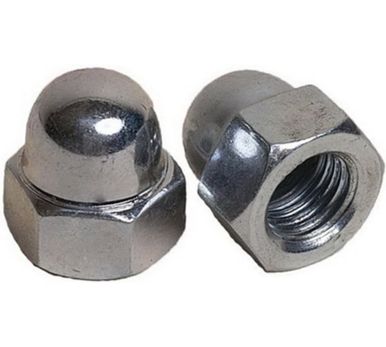 Гайка колпачковая КОСТИНСТРОЙ М12, DIN 1587, оцинкованная сталь, 100шт 34952