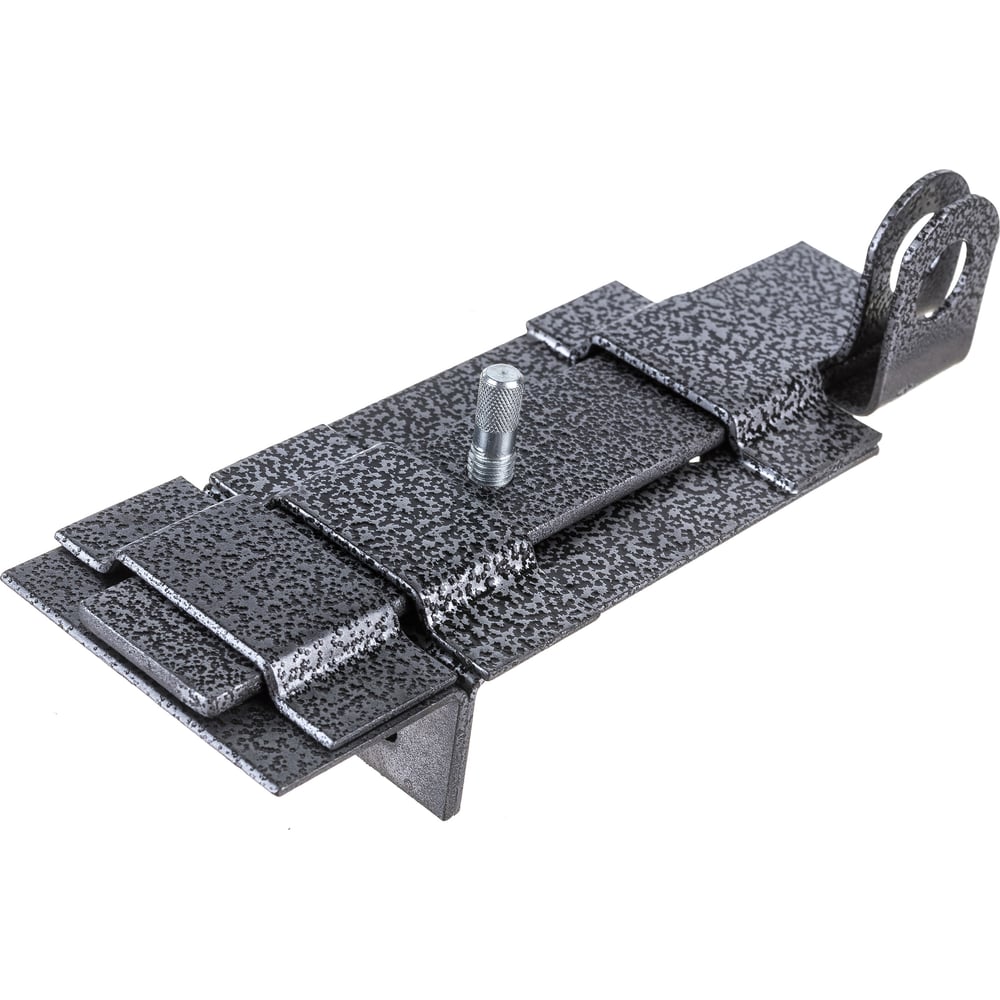 Накладной засов с проушиной Делга (серебро; с плоским ригелем; 180 мм ...