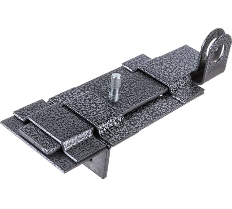 Накладной засов с проушиной Делга (серебро; с плоским ригелем; 180 мм) Д816