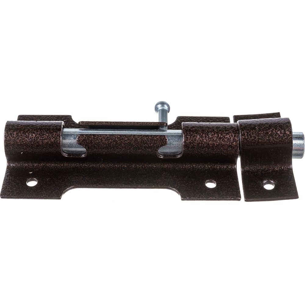 Накладной засов Делга ОСНОВНОЙ (медь; с круглым ригелем; 150 мм) Д809 ...