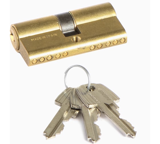 Механический цилиндр TESA 50303030L, ключ-ключ, 3 ключа, латунь 73001
