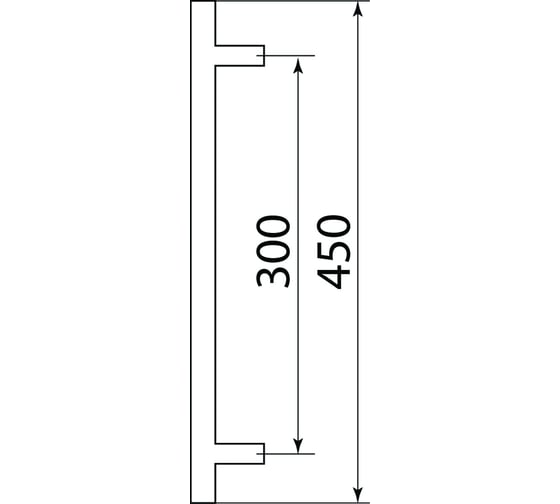 Дверная ручка скоба прямая DOORLOCK  DL PHS11/25/2ст/300/450 SS 73656
