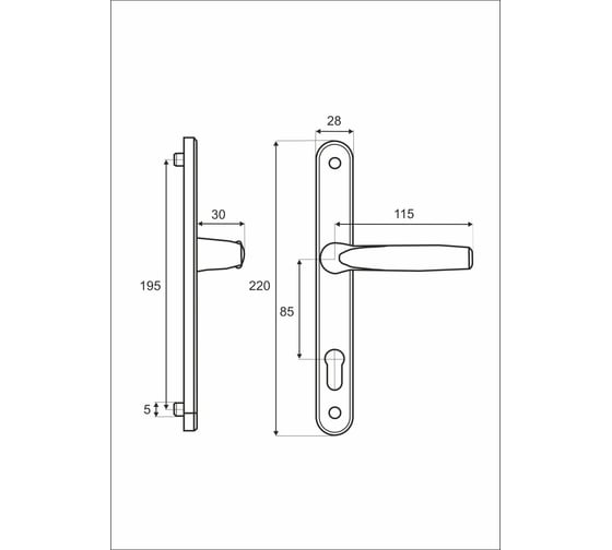 Ручка на планке VETTORE PVH 85-28 W белый 20559