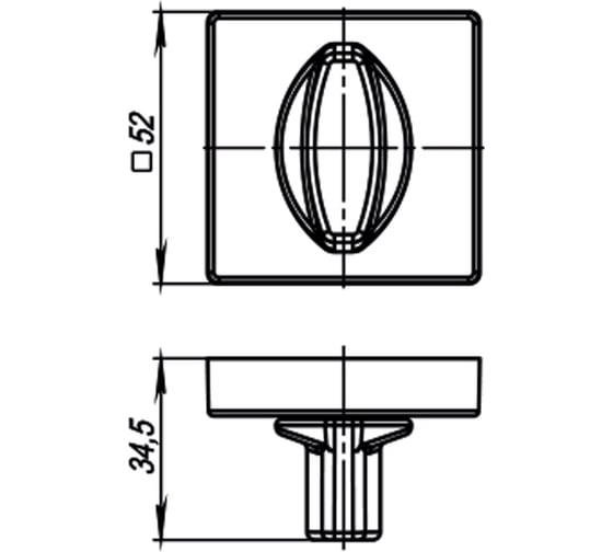 Ручка поворотная ARMADILLO BK6.K.USQ52 FSG-39 флорентийское золото 57503