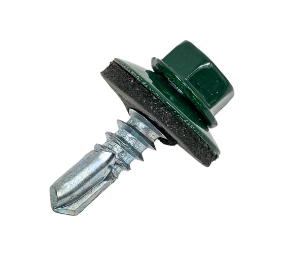 Саморез Tech-Krep КР св. 5,5х19 RAL-6005 (тёмно-зеленый) (250 шт) - ведро /Zitar 150919