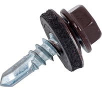 Саморез КР со сверлом 5,5х19 мм RAL-8017 шоколадно-коричневый, 250 шт в ведре Zitar 150920