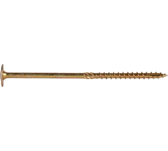 Конструкционный саморез по дереву желтый тарельчатая голова NORM Torx 40 8*160 (50 шт.) fix HIMTEX 08160Whc