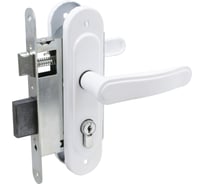 Замок врезной Птимаш ЗВ4-3.03 белый м/о 55 с/руч 12792