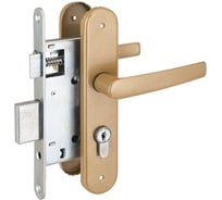 Замок врезной Птимаш ЗВ4-3.08 голд СТЯЖКИ с/руч 8838